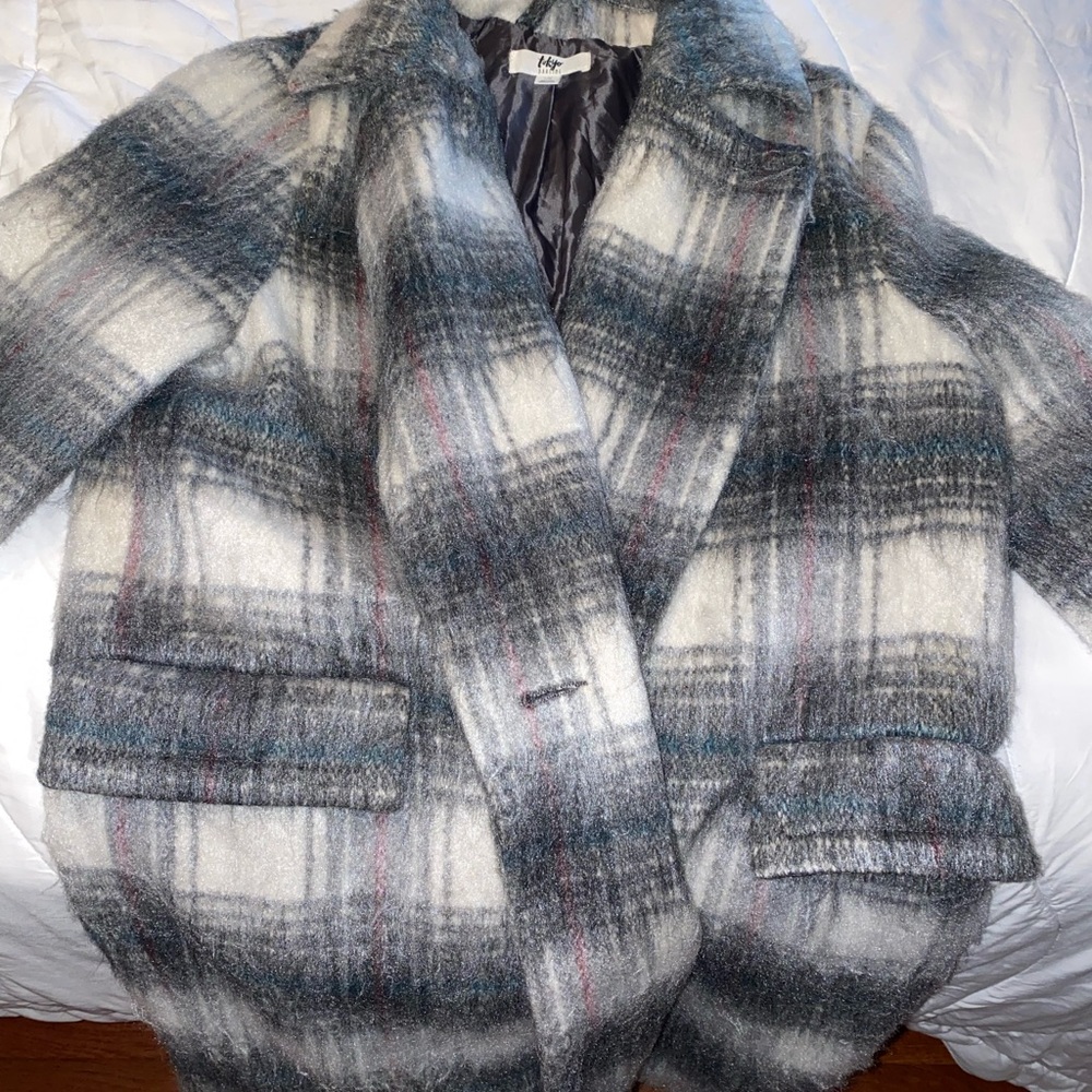 Aeropostale Tokyo Darling large plaid pea coat